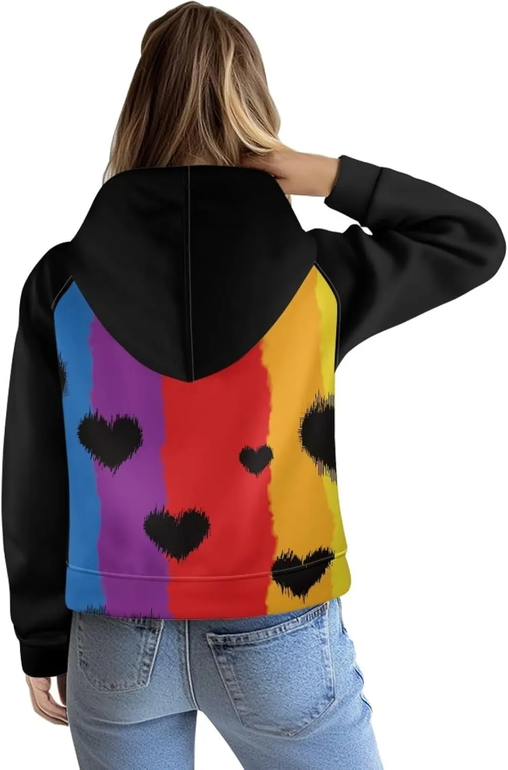 Women's Hoodie, Women's Printed Hoodie, Half Zip Closure, Kangaroo Pocket, S - 2XL.
