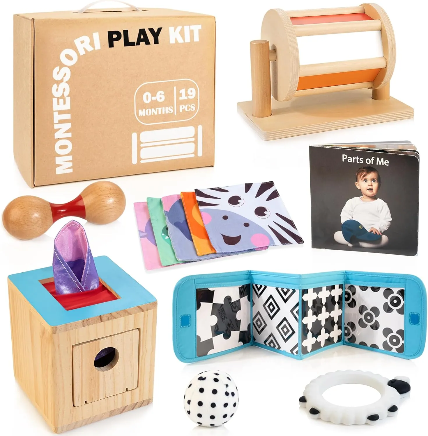 Wooden Montessori Toys for 1  Year Old, 9 in 1 Learning Educational Toys for Toddler with Educational Box, Xylophone, Pound Bench, Shape Puzzle and More, Baby Toy Gift for 12-18 Months