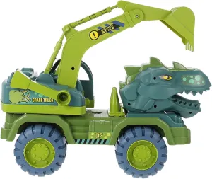 Yardwe 1 Set Pull Back Dinosaurs Car Inertial Dino Engineering Vehicle for Cartoon Design Educational for Boys Lightweight Compact Dino Plaything
