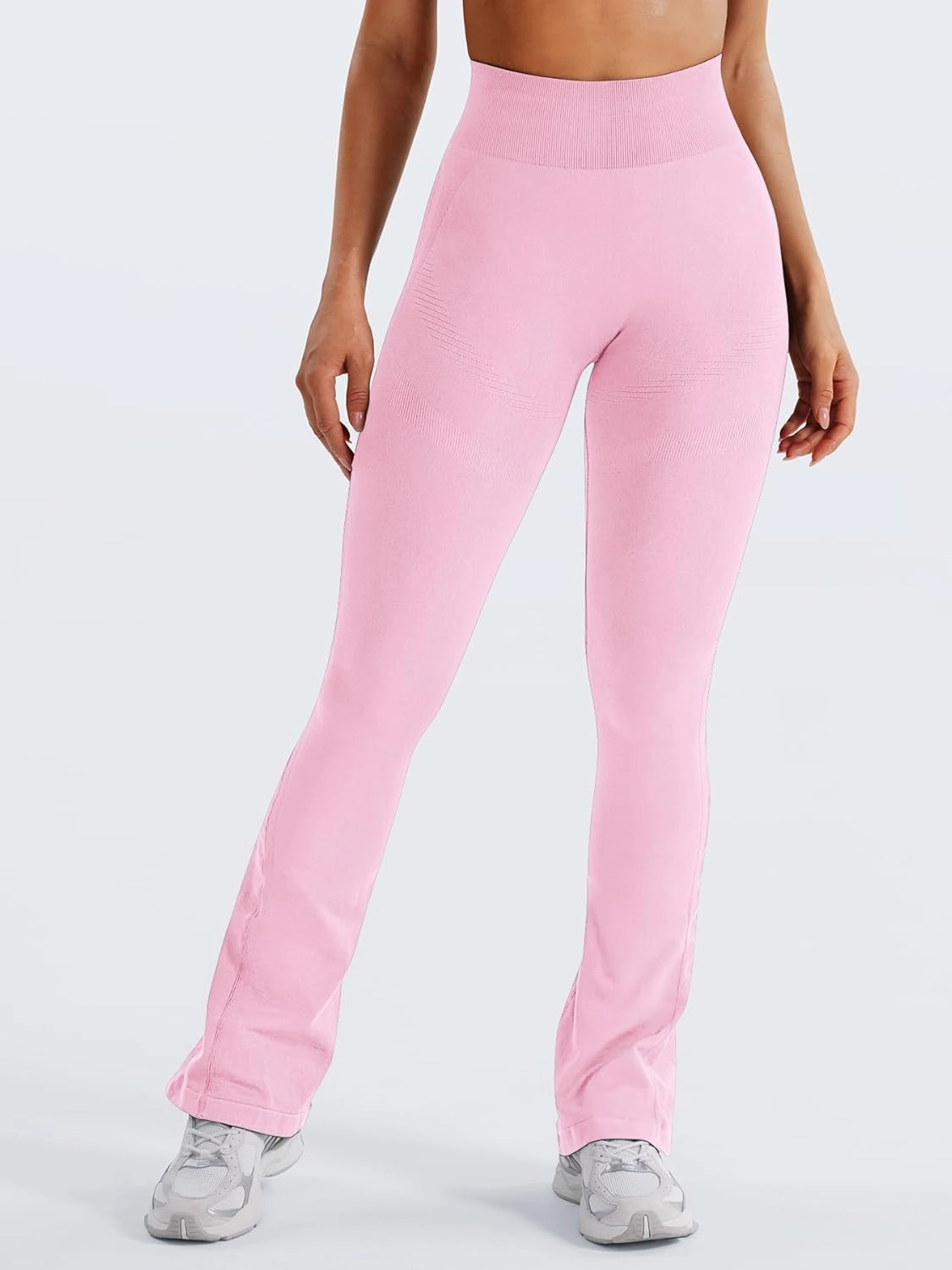 YEOREO Mini Flare Leggings Womens Workout Butt Lifting Legging Hidden Scrunch Seamless 28" / 30" Impact Lilliean Yoga Pants