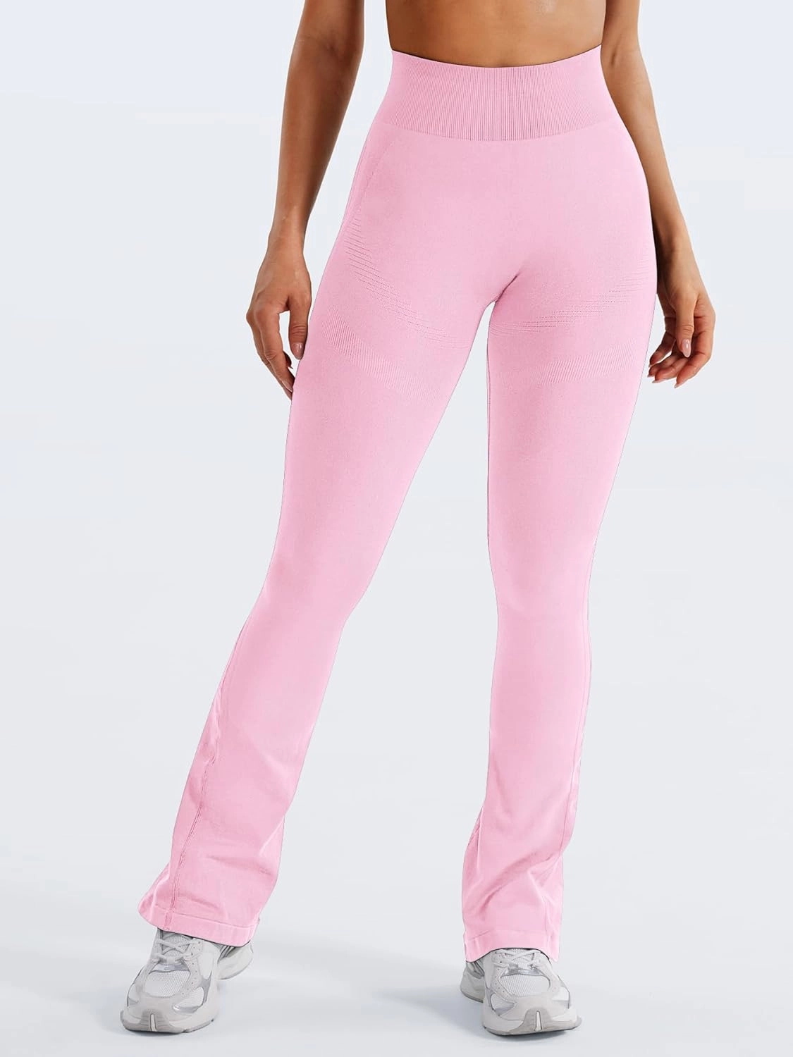 YEOREO Mini Flare Leggings Womens Workout Butt Lifting Legging Hidden Scrunch Seamless 28" / 30" Impact Lilliean Yoga Pants