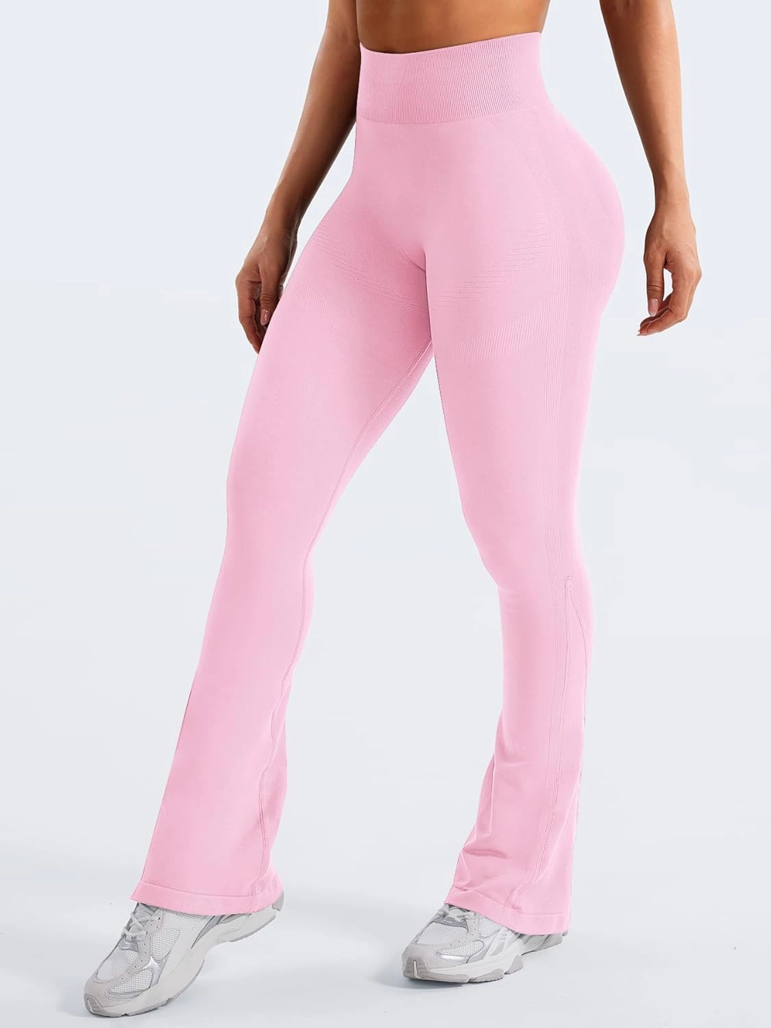 YEOREO Mini Flare Leggings Womens Workout Butt Lifting Legging Hidden Scrunch Seamless 28" / 30" Impact Lilliean Yoga Pants