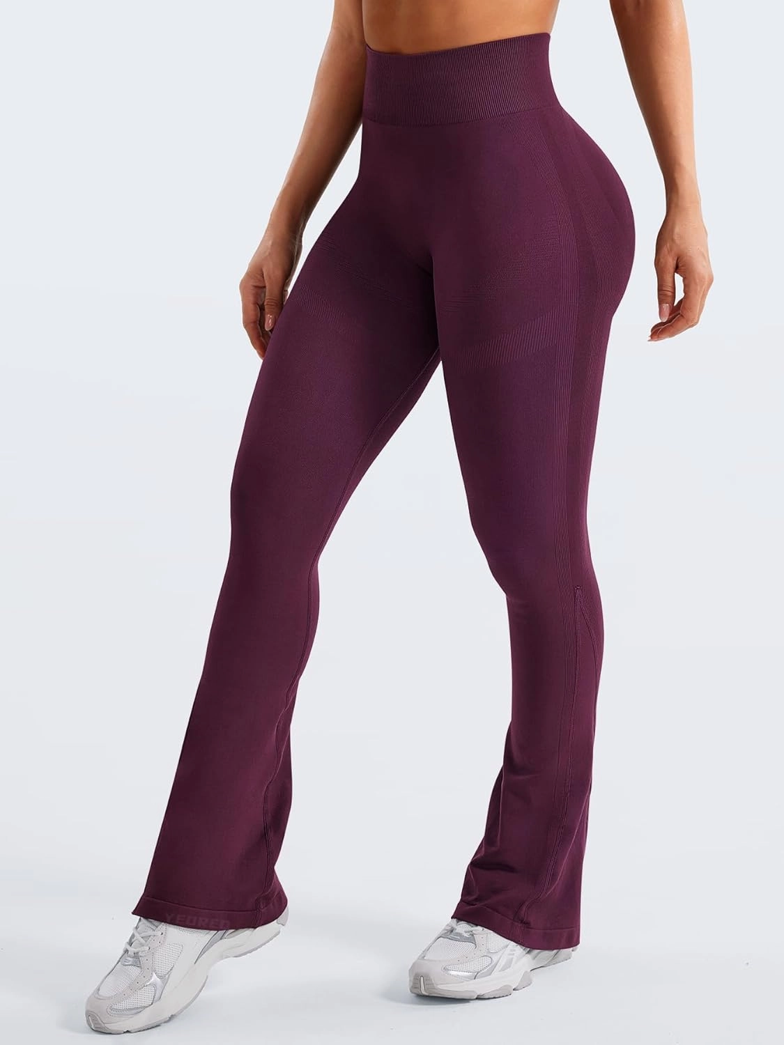 YEOREO Mini Flare Leggings Womens Workout Butt Lifting Legging Hidden Scrunch Seamless Impact Lilliean Yoga Pants