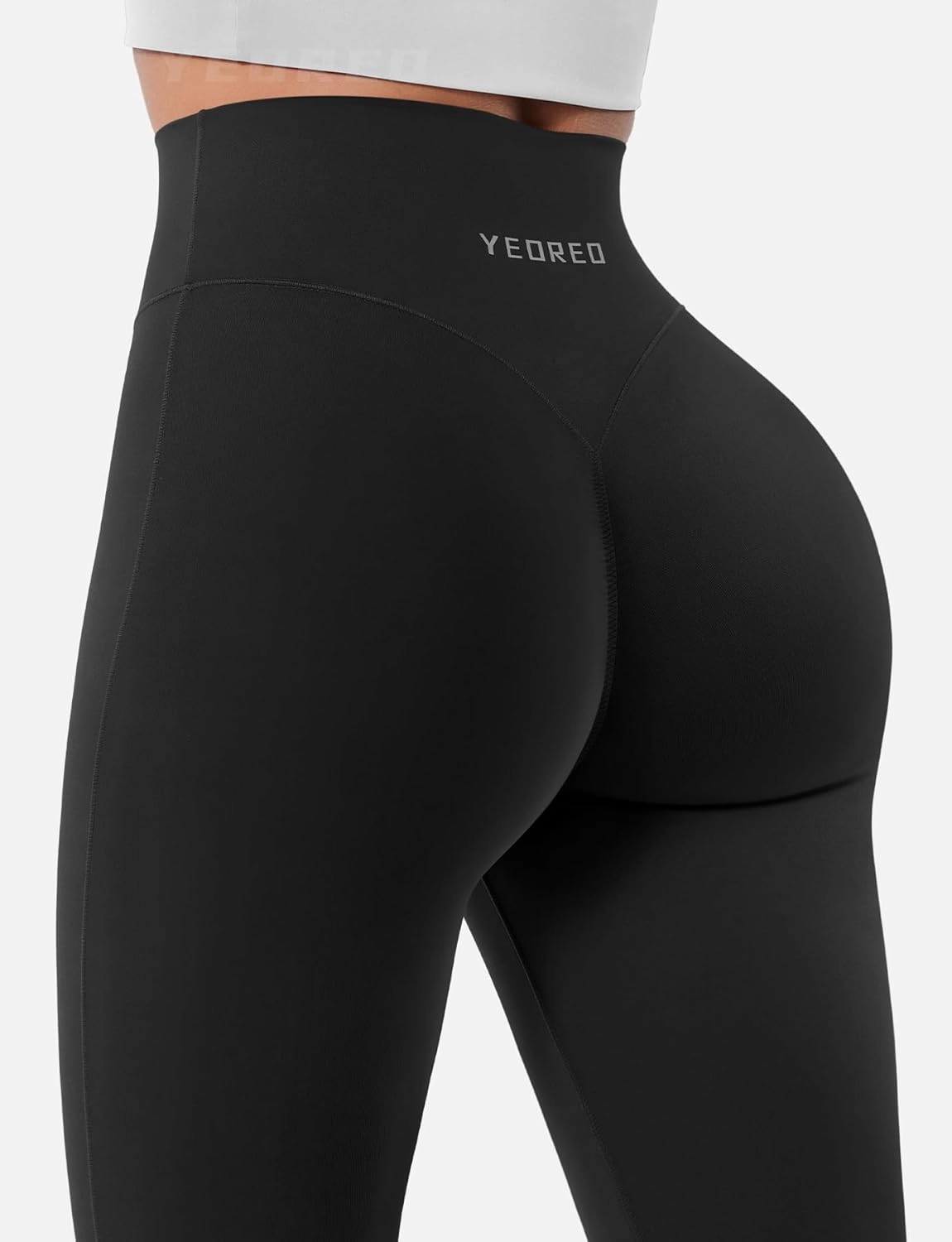 YEOREO Mini Flared Leggings for Women 30" Bessli High Waist No Front Seam Flare Yoga Pants Hidden Scrunch Workout Leggings