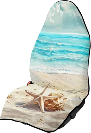 Yewattles Beach Starfish Waterproof Seat Protector for Car SUV Truck Sedan Van Non-Slip Scratching Proof Car Seat Cover Gym Yoga Beach Running Swimming Workout Outdoor Sports