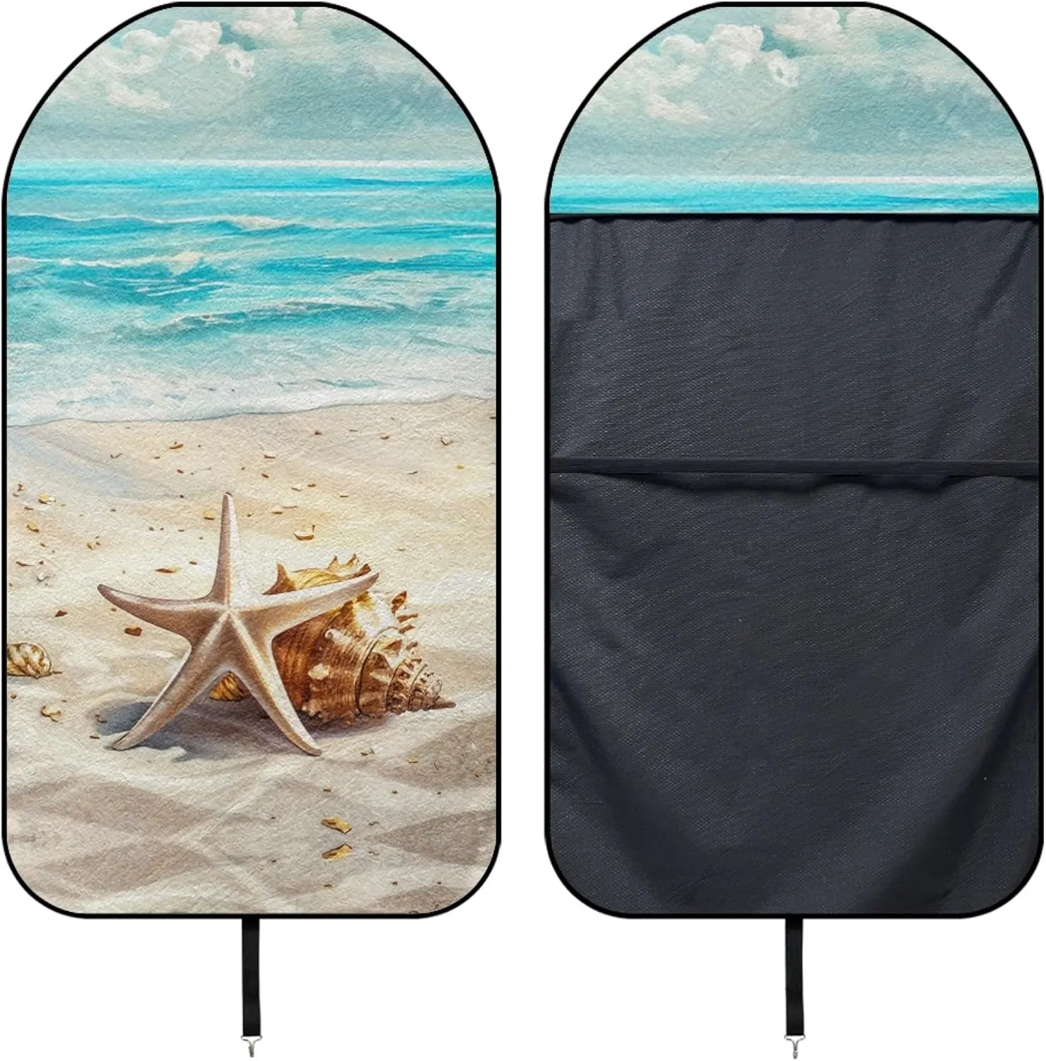 Yewattles Beach Starfish Waterproof Seat Protector for Car SUV Truck Sedan Van Non-Slip Scratching Proof Car Seat Cover Gym Yoga Beach Running Swimming Workout Outdoor Sports