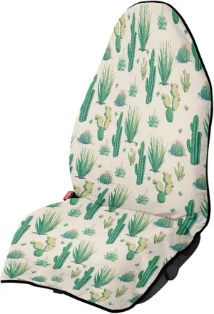 Yewattles Cactus Waterproof Sweat Towel Car Seat Cover for Gym Beach Outdoor Sports Non Slip Stain Resistant Interior Accessories Universal Fit Cars Vans SUVs
