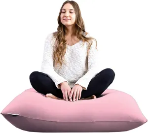 Yogibo Mini Small Bean Bag Lounger Chair for Kids, Teens and Adults with Filling, Soft, Plush, Comfy, Sensory Lounge Beanbag, Washable Cover, Flamingo