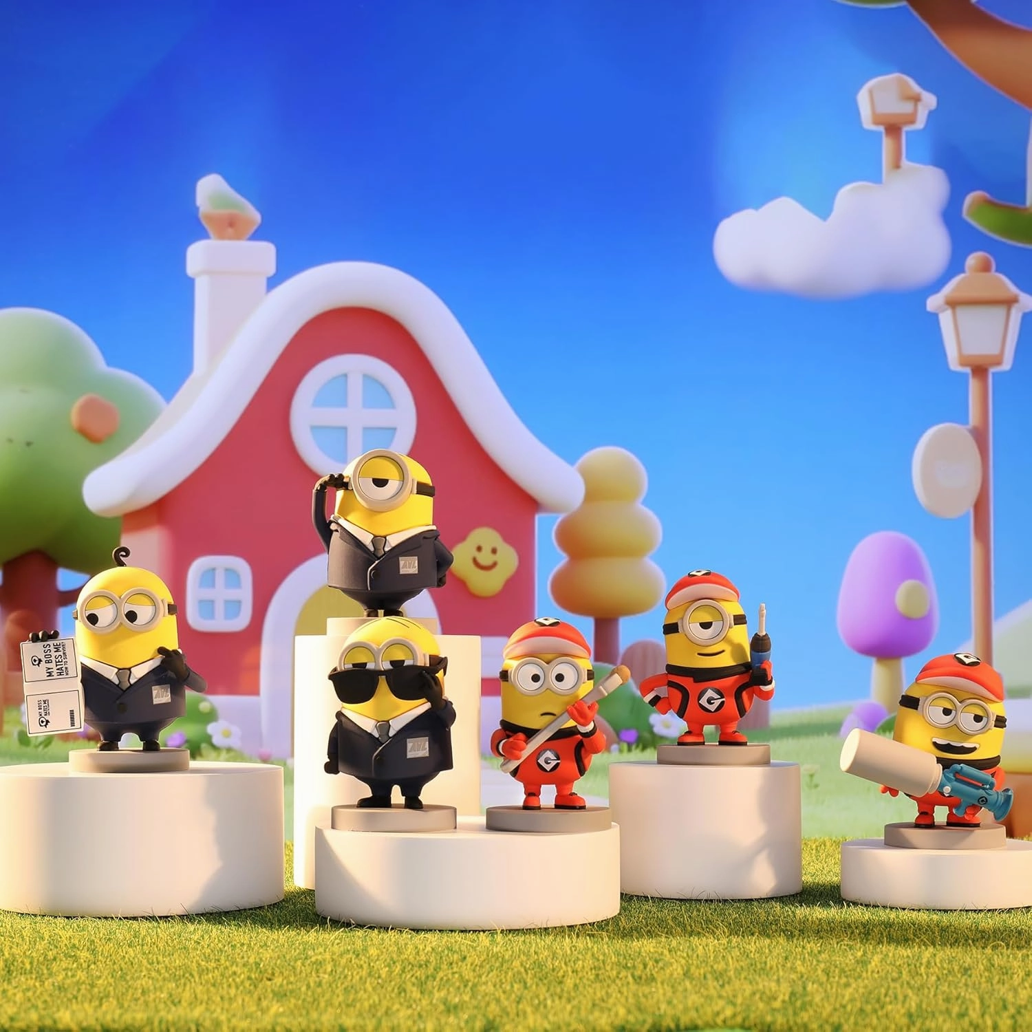 YOLOPARK Despicable Me 4 Toys,Collectible Minions Workwear Assortment Set Action Figures,3 Inch Minion Home Decorations/Model Kits, Holiday Birthday Gifts for Ages 3 and Up