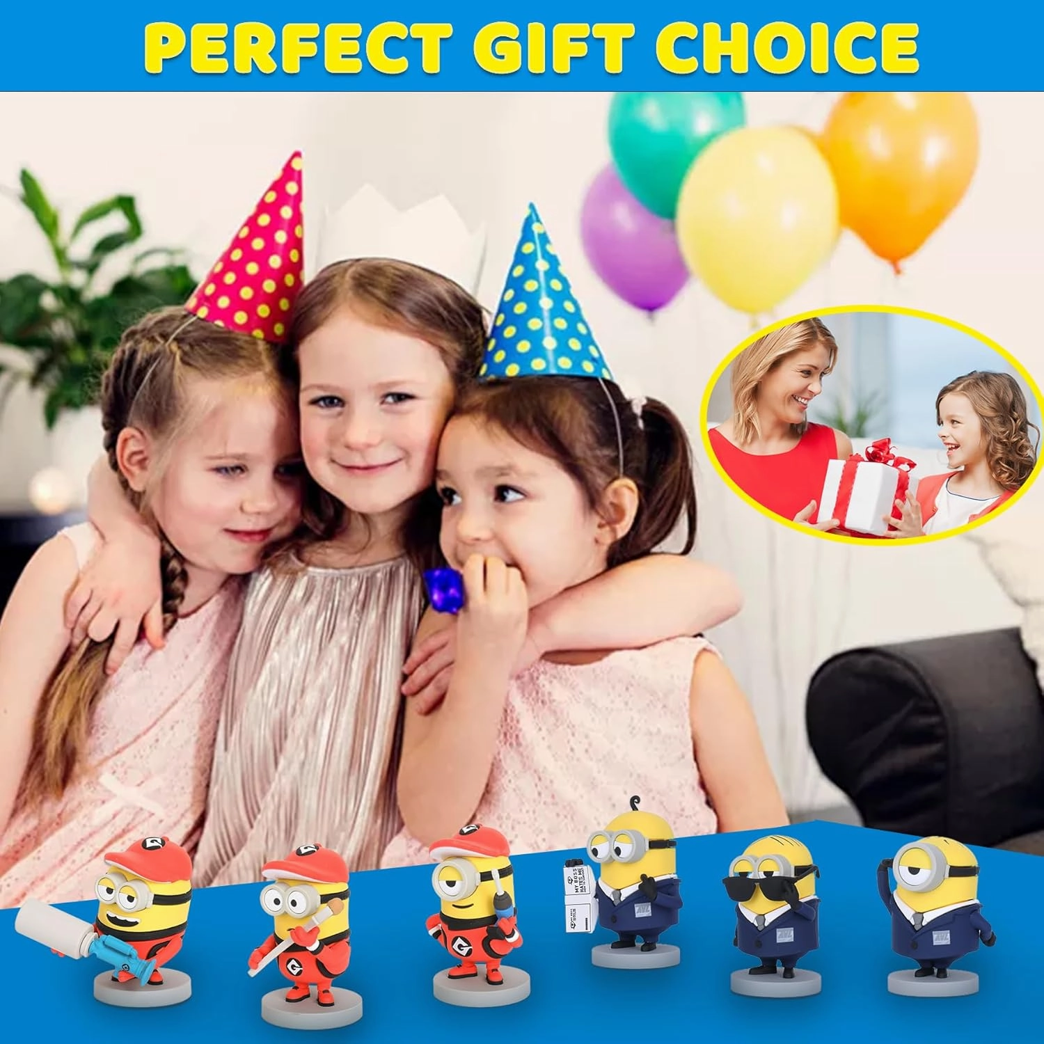 YOLOPARK Despicable Me 4 Toys,Collectible Minions Workwear Assortment Set Action Figures,3 Inch Minion Home Decorations/Model Kits, Holiday Birthday Gifts for Ages 3 and Up