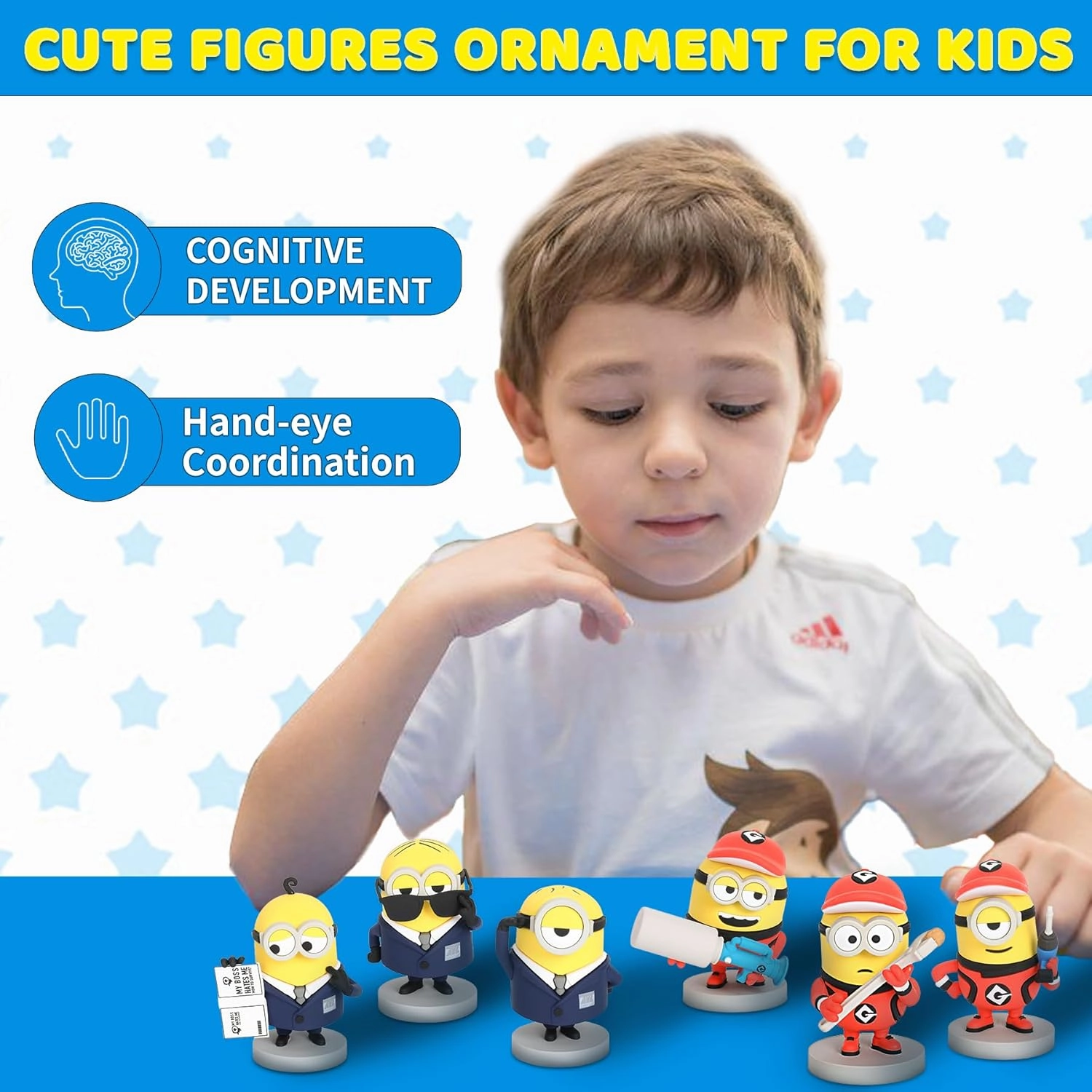 YOLOPARK Despicable Me 4 Toys,Collectible Minions Workwear Assortment Set Action Figures,3 Inch Minion Home Decorations/Model Kits, Holiday Birthday Gifts for Ages 3 and Up