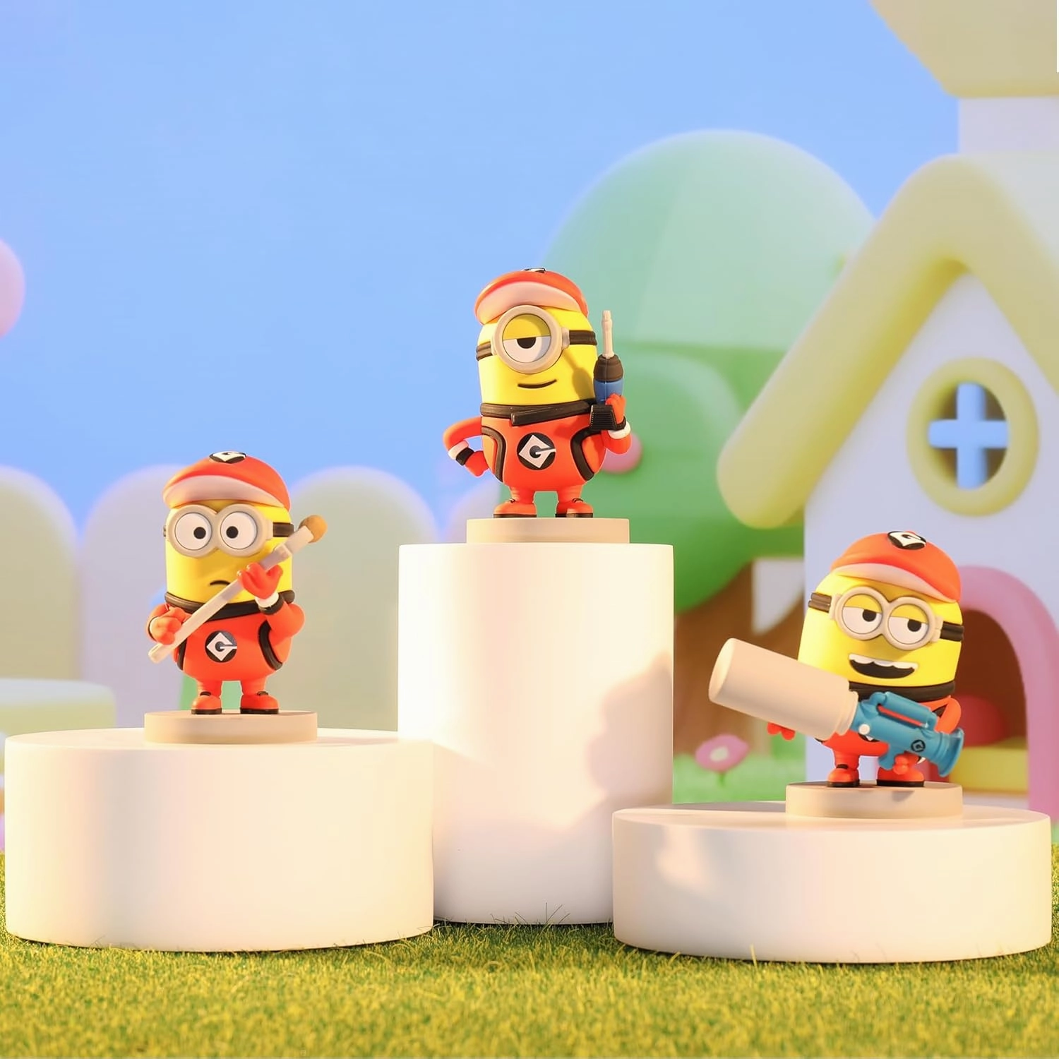 YOLOPARK Despicable Me 4 Toys,Collectible Minions Workwear Assortment Set Action Figures,3 Inch Minion Home Decorations/Model Kits, Holiday Birthday Gifts for Ages 3 and Up