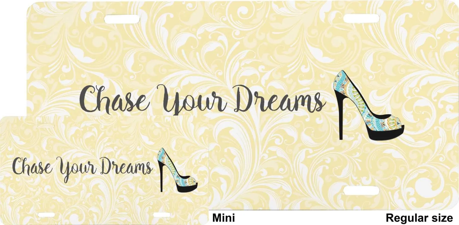 YouCustomizeIt Personalized High Heels Mini/Bicycle License Plate (2 Holes)