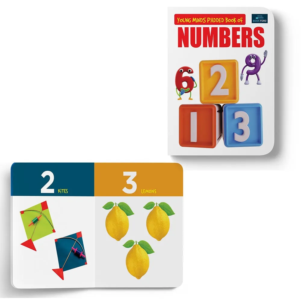 Young Minds padded book for kids - Set of 2 Books - Alphabet, Numbers