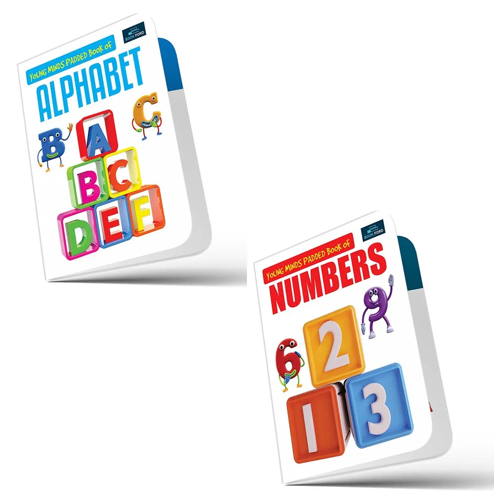 Young Minds padded book for kids - Set of 2 Books - Alphabet, Numbers