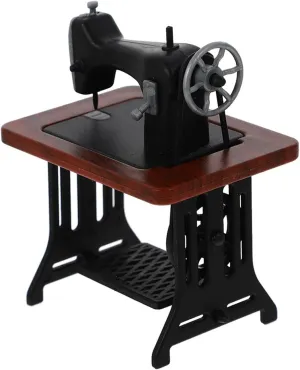 Zerodeko Miniature Sewing Machine, 1:24 Mini Vintage Sewing Machine Model Dollhouse Furniture Accessories Tabletop Decorations Birthday Festival for Kids Toddler (2)