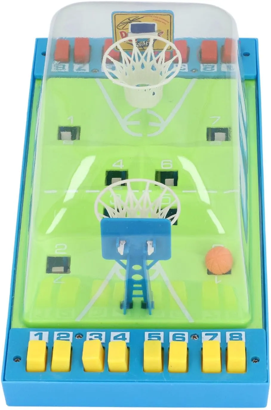 Zerodis Tabletop Interactive Basketball Game Toy Improves Finger Dexterity for Dual Player Indoor Fun, Plastic Material - Ideal Choice for Children and Friends (Blue)