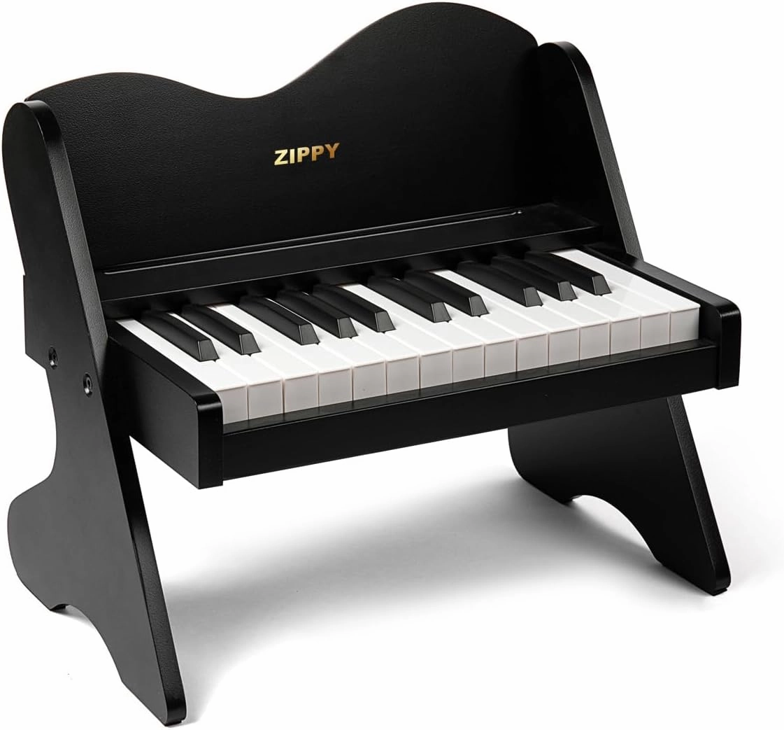 ZIPPY Kids Piano Keyboard, 25 Keys Digital Piano for Kids, Volume Adjustable, Mini Music Educational Instrument Toy, Wood Toy for Toddlers Girls Boys