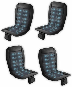 ZONETECH Black Cooling Car Seat Cushion 4-Pack 12V Automotive Adjustable Temperature Comfortable Cooling Car Seat Cushion